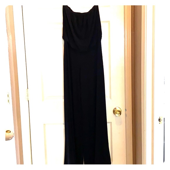 Symphony Pants & Jumpsuits Black Pant Strapless Jumpsuit Poshmark